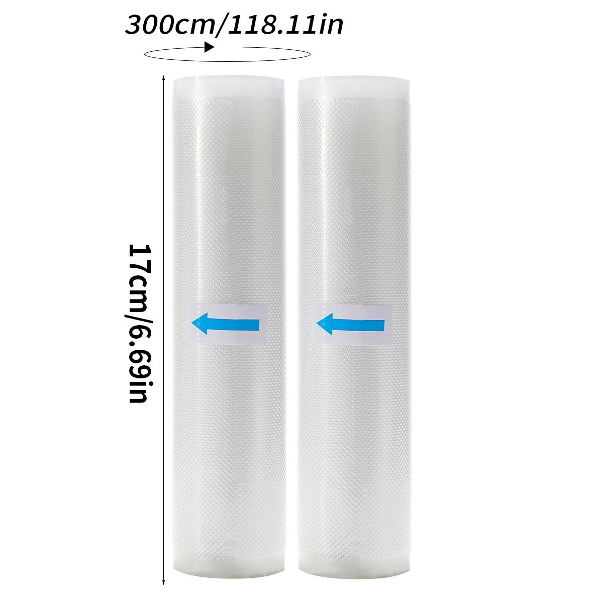 

2 рулона 3-метровых вакуумных пакетов для продуктов, не содержащих бисфенол А, семислойные соэкструдированные пакеты для вакуумной упаковки с ромбовидным рисунком