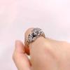 Minimalistischer Nischen-Tiger Verstellbarer Offener Ring für Damen und Herren Retro Punk Antikgold Antiksilber Bunter Tier Schmuck Geschenke