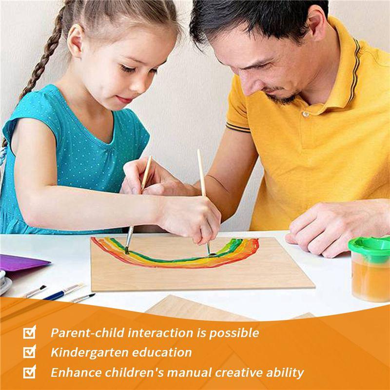 M-Modern-15er Pack Unfertige Holzplatten, Dünne Holzplatte Für Haus Flugzeug Schiff Boot Kunsthandwerk, DIY-Dekorationen