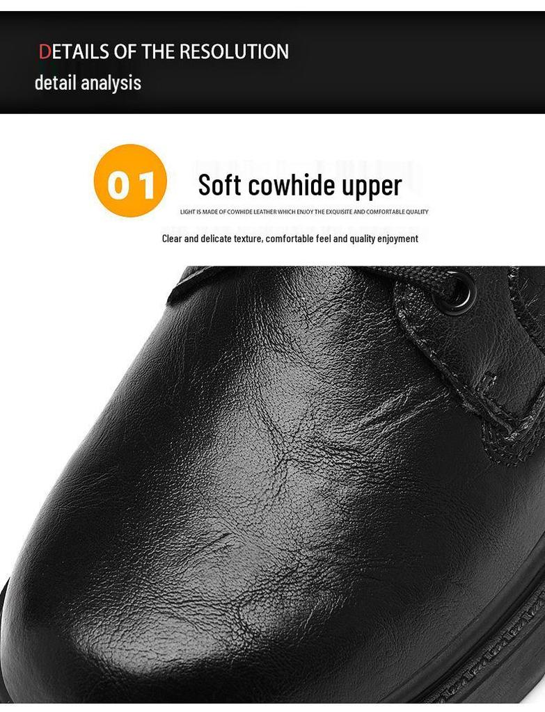 Men's Large Size High-Top Leather Winter Martin Boots for Outdoor Work