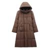 Piumino per donna Nuovo cappotto spesso sopra il ginocchio di media lunghezza per autunno e inverno per donna