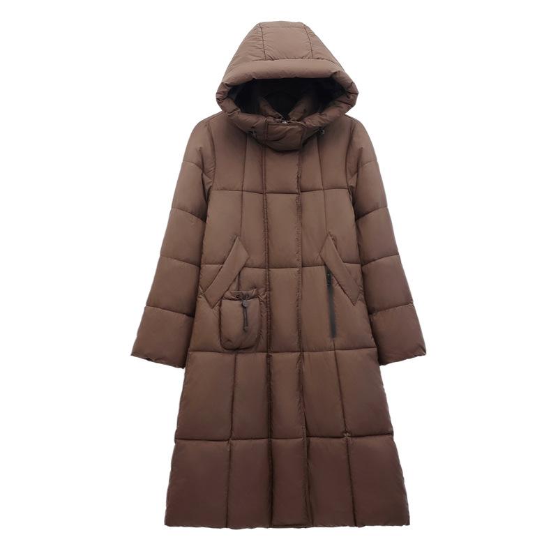 Piumino per donna Nuovo cappotto spesso sopra il ginocchio di media lunghezza per autunno e inverno per donna