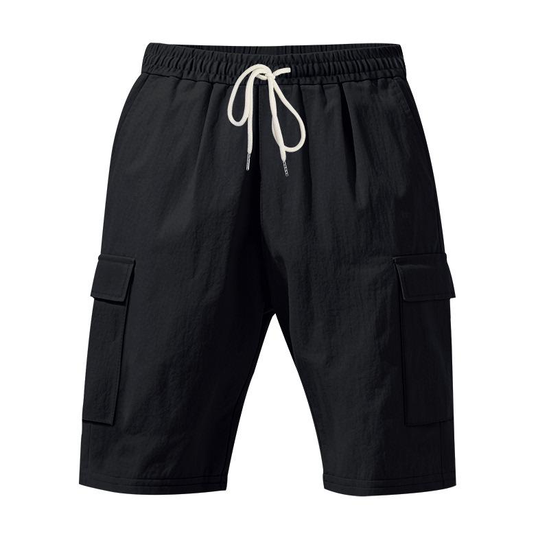 Men's Beach-Ready Breathable Linen Loose-Fit Workwear Multi-Pocket Squat-Friendly Jogging Shorts