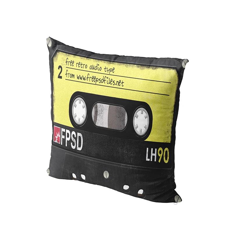 Vintage Cassette Music Tape Pillowcase Fun Design Sofa Cushion Cover Embrace  Wedding Party Bedroom Home Decor
