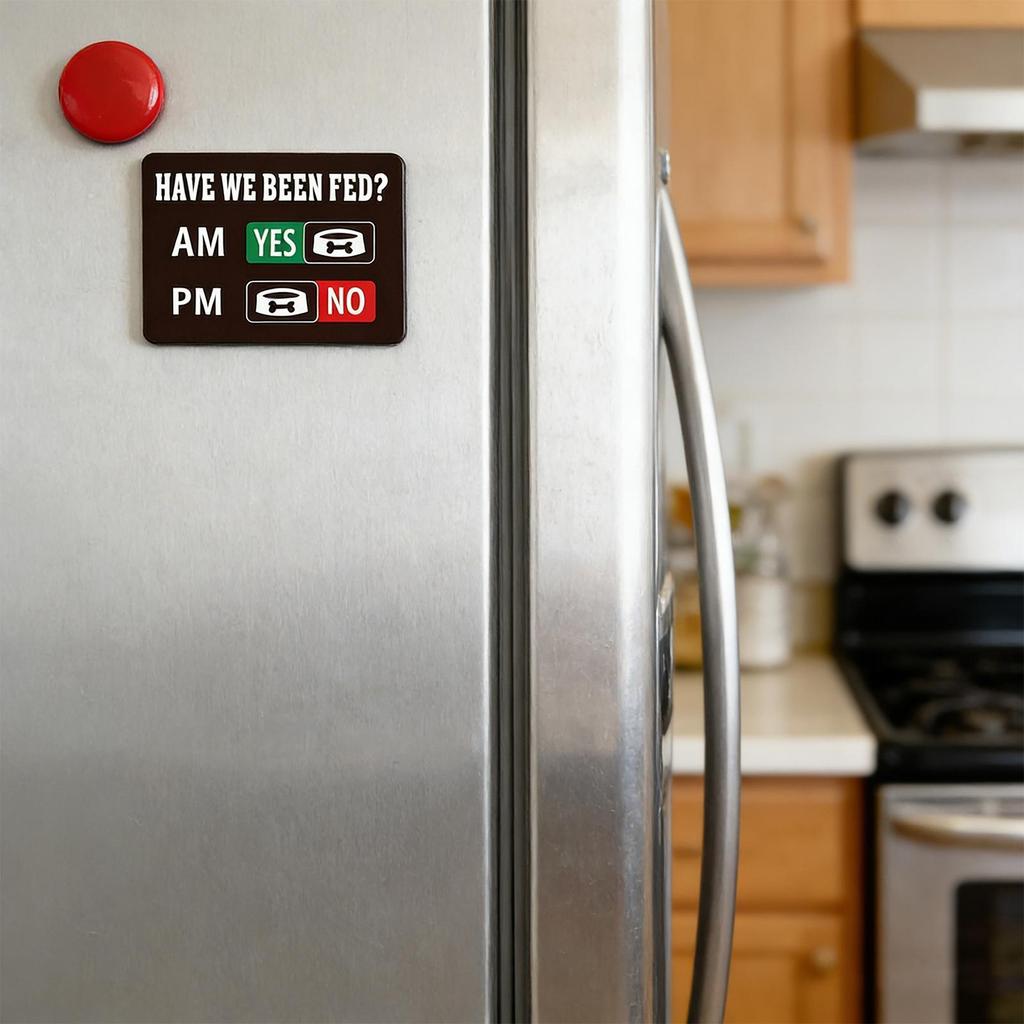 Cat Dog Feeding Reminder Sign Dog Feeding Record Sheets Acrylic Pet Feeding Reminder Fridge Magnet Feeding Trackers