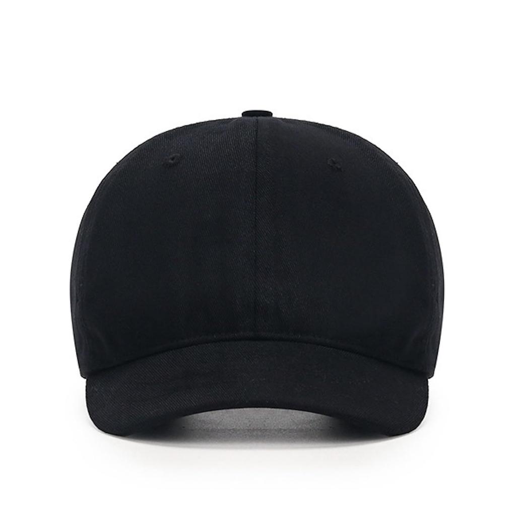 Haberly Plus Size Short Brim Cap Solid Color Simple Casual Soft Hat Free Black [58cm-63cm] Men's (JP, Alphabet, Size, (58cm-63cm))