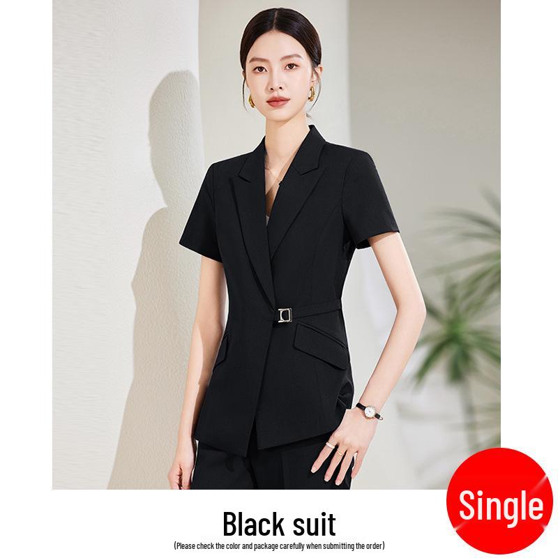 Set Costum Profesional de Vară pentru Femei - Îmbrăcăminte de Lucru High-End pentru Magazin de Bijuterii sau Magazin de Aur