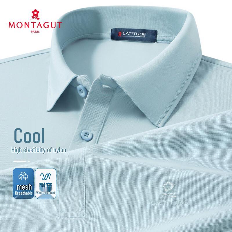 

MONTAGUT Men s Ice Cool Elastic Jacquard Polo Shirt 3XL