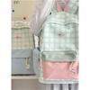 Schoolbag New Cute Niche Lattice Female High School Student Large Capacity Versatile Mori Travel Middle School Student Girl Backpack