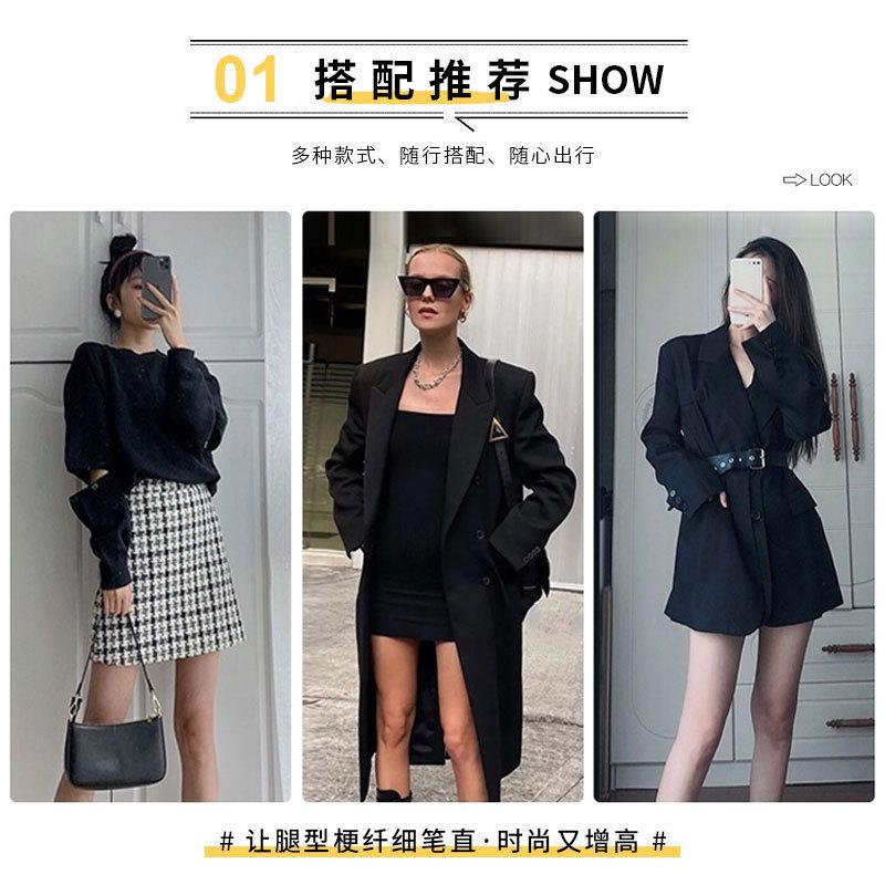 Autumn Leather Martin Boots Women's European and American Thick-soled Medium Boots Round Head Thick Heel Knight Boots Retro Versatile Velvet Boots