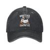 Whatevers Life Throws At You Duck Baseball Caps Unstructured Unisex Funny Pun Distressed Cotton Snapback Cap Outdoor Gift Hats