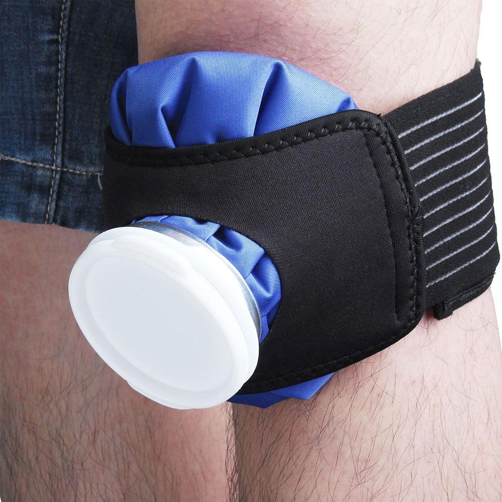 Reusable Ice Carryall Bandage with Reusable Ice Carryall Pack for Calf Knee Ankle Shoulder Neck Sprained Hot Cold Compress