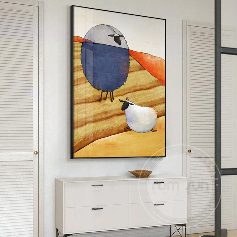 Modern Abstract Antelope Sheep Wall Art Canvas Painting Nordic Posters And Prints Wall Pictures For Living Room Home Decor