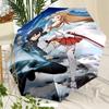 Sword Art Online Umbrella with Automatic Open/Close & Self-8-Rib Heavy-Duty Umbrella, Compact Travel Umbrella Suitable for Outdoor