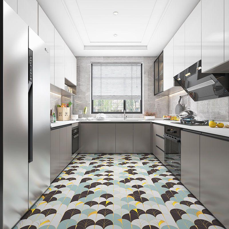 Kitchen Leather Carpet Non-slip Mat  Waterproof and Oil Proof Floor Mat Balcony Door Mat Room Carpet Area Rug Washable Bath Mat