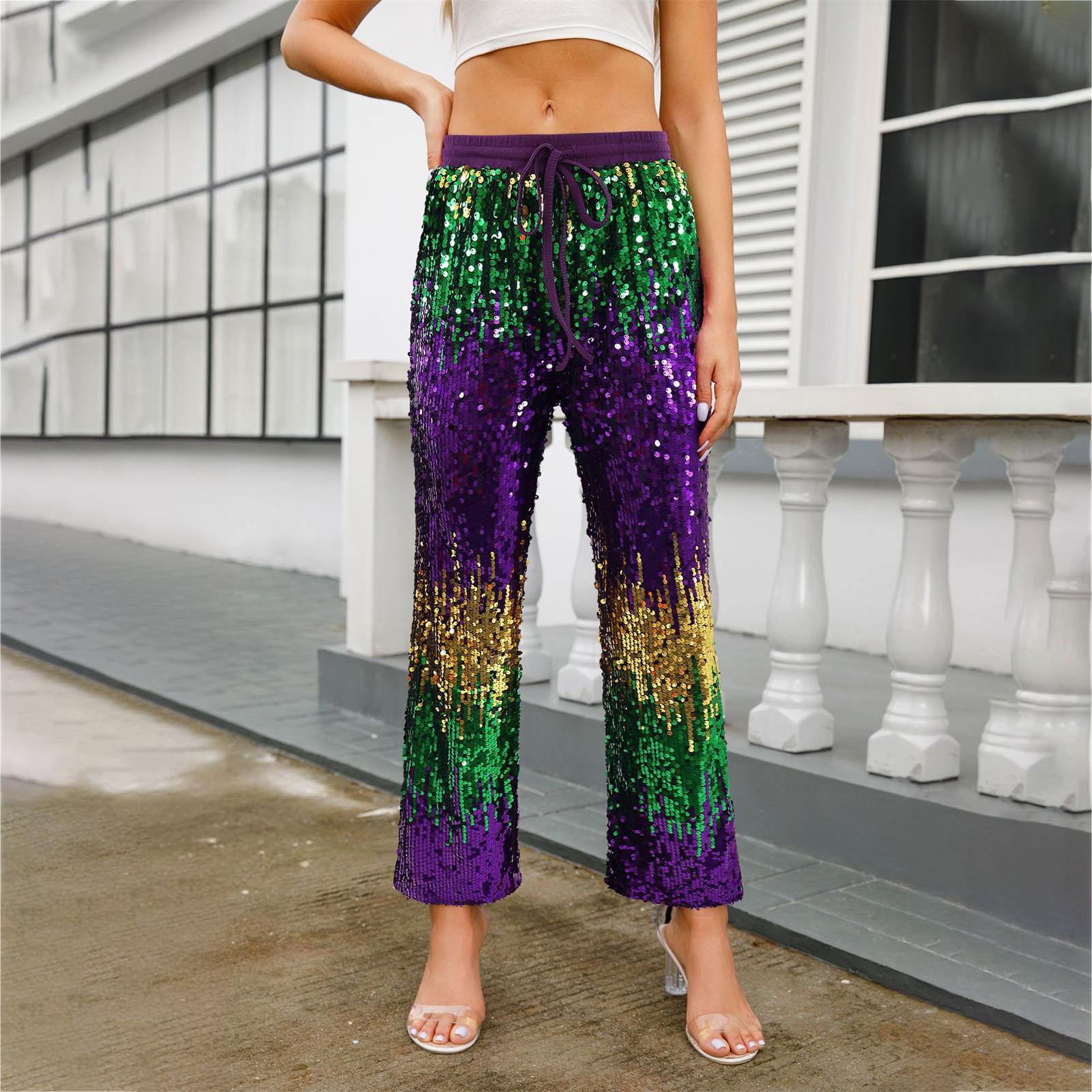 

Женские пижамные штаны, одежда для сна, повседневные брюки с эластичной резинкой на талии, удобные прямые свободные брюки для йоги XL фиолетовый