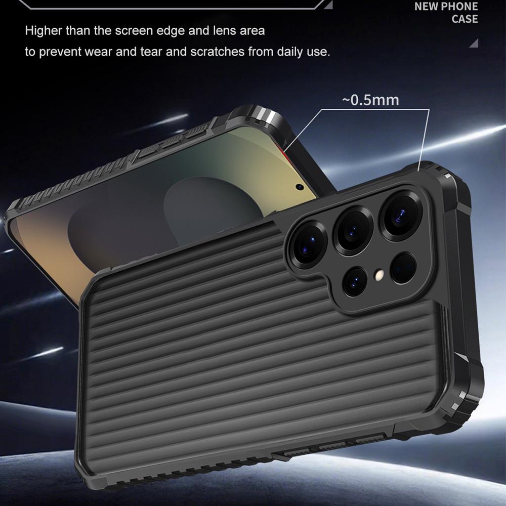 KEYSION Wytrzymałe, odporne na wstrząsy etui na telefon Samsung S23 S24 S25 Ultra Silikon+PC Półprzezroczysta matowa osłona dla Galaxy S25 S21 FE