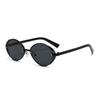 JYL TS Halara Retro Cat Eye Sunglasses, Oval Metal Shades, Driving Outdoor UV Protection Eyewear