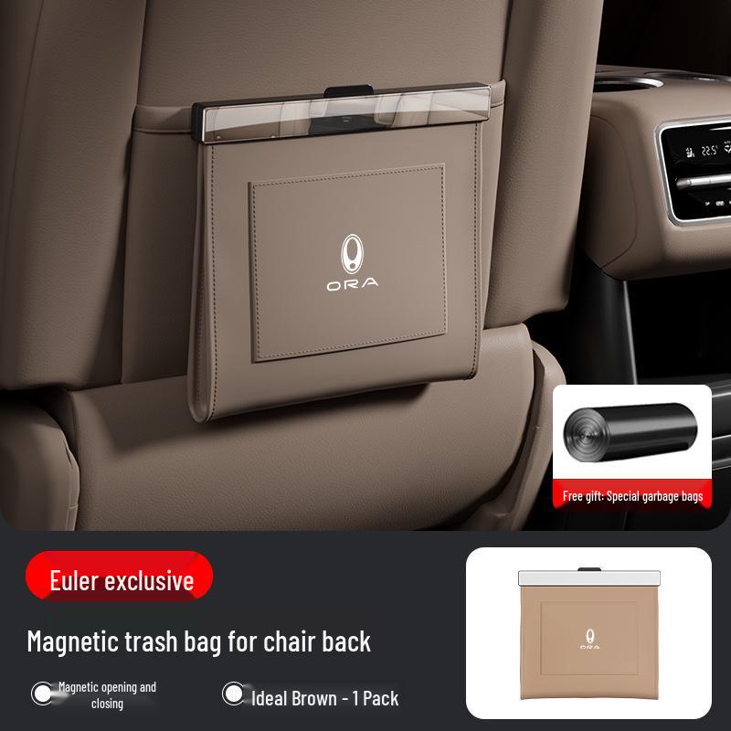 

ORA Cat Series Magnetic Waterproof Car Trash Bag - Leather Backseat Organizer