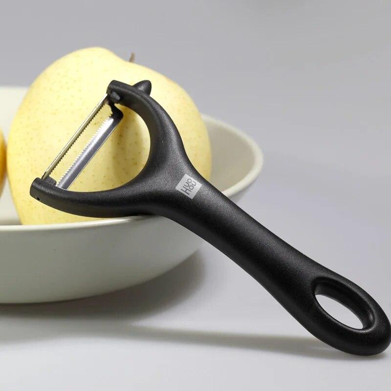 

Xiaomi Huohou Овощечистка для дыни и фруктов Овощечистка для фруктов из нержавеющей стали Многофункциональный строгальный нож Экологичный чёрный