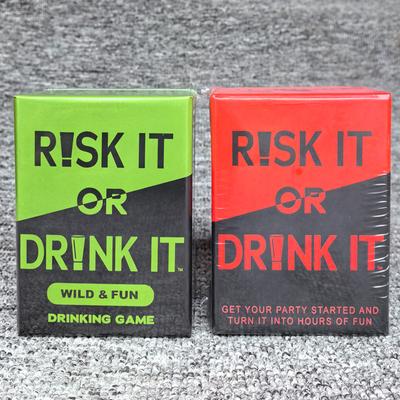 Anglická verze RISK IT OR DRINK Adventure or Drinking Adult Game Night Funny Party Game