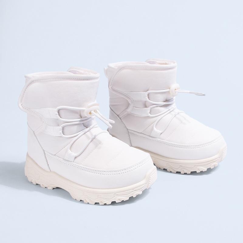 Winter new girls boots thickened warm Velcro children's snow boots boys casual soft-soled sports cotton shoes
