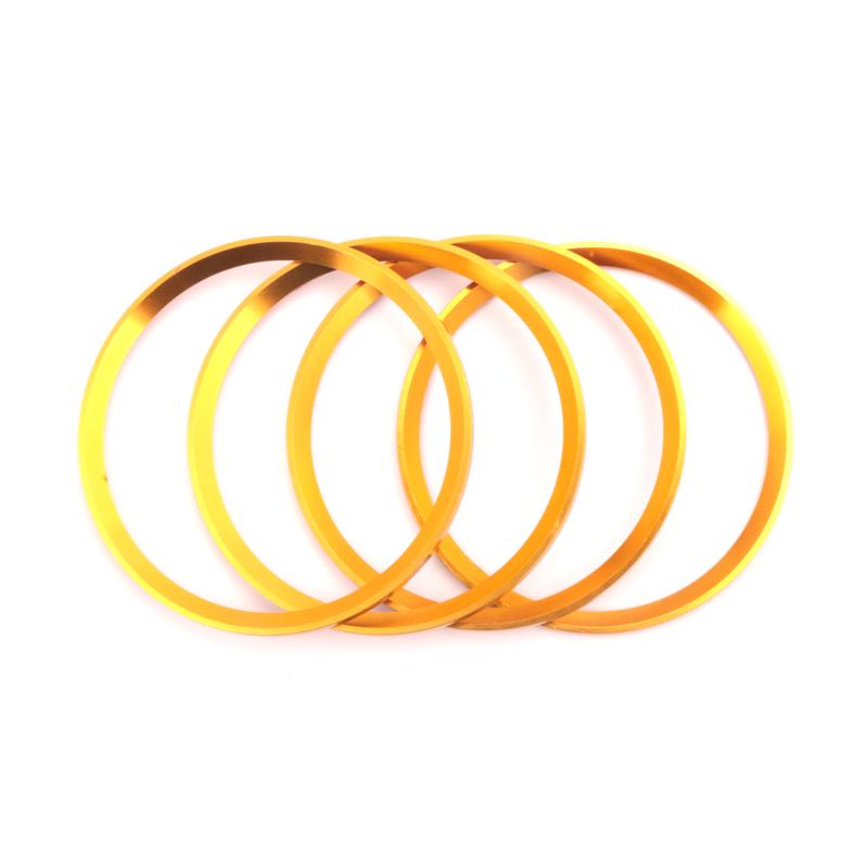 

4pcs Car modified wheel hub decorative Circle Colorful aluminum alloy ring sticker for VW Volkswagen Golf Polo jetta car styling золотистий