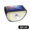 Waterproof 200 LED Solar Lights with Motion Sensor Outdoor Solar Security Lighting Wide Angle Solar Wall Light for Yard Garage Porch Garden