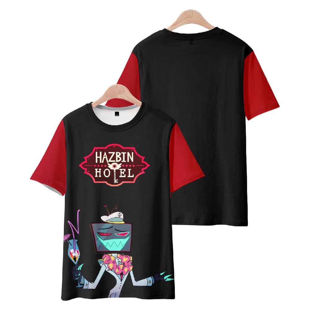 Summer Fashion Women/Men's Casual Anime Hazbin Hotel Printed Cosplay Short Sleeve T-shirts