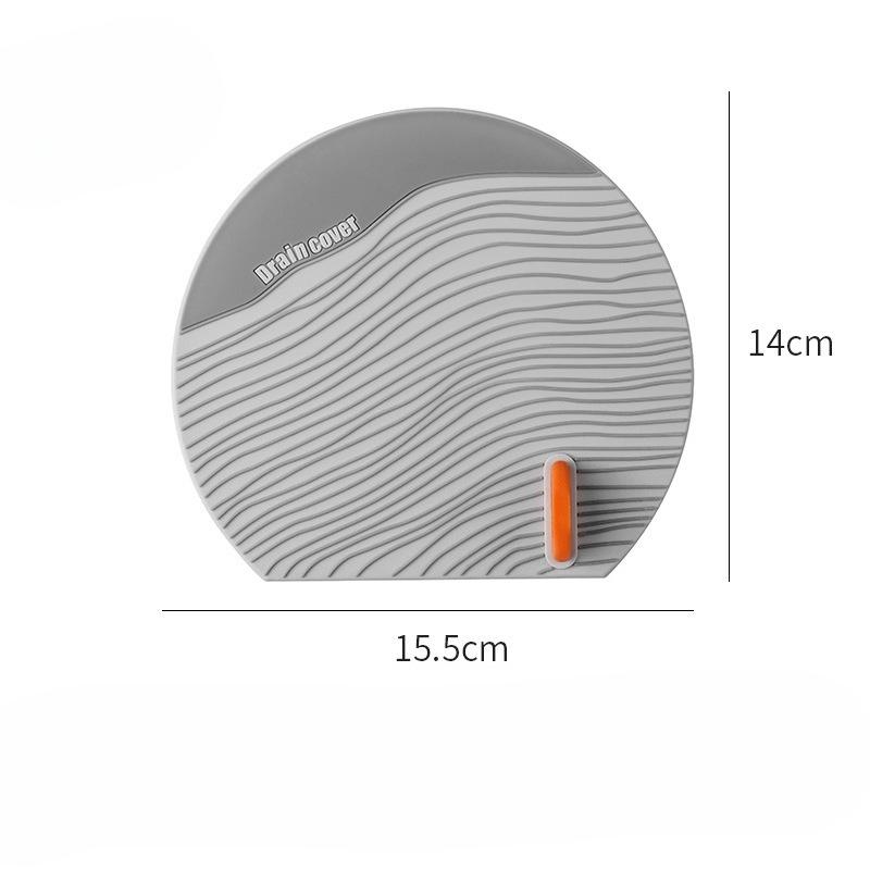 

Floor Drain Deodorizer, Sewer Plug, Insect and Odor Prevention Wonder Device, Bathroom Silicone Floor Drain Cover Sealing Cover Light grey - wavy