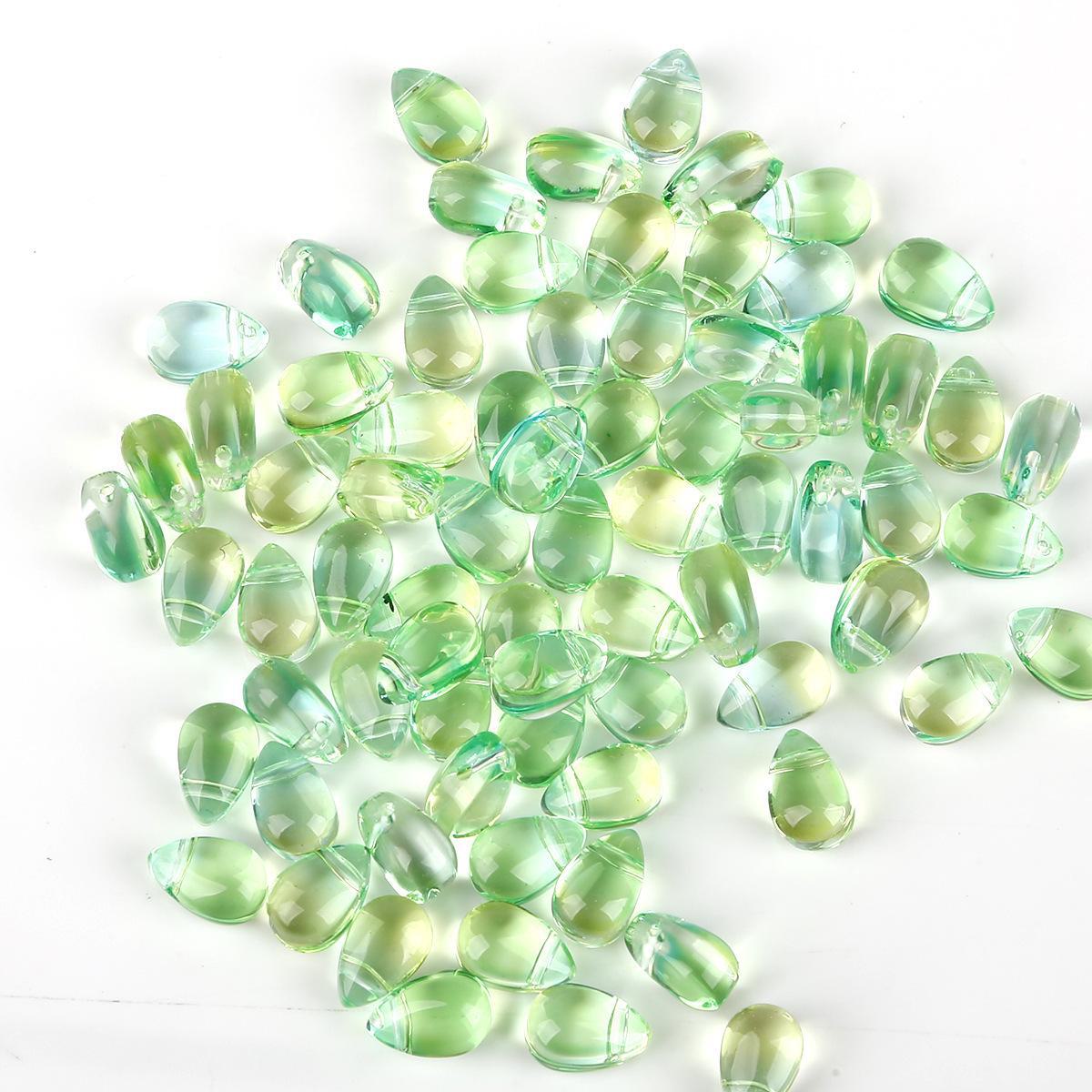 

Подвеска в виде лепестка из стекла 9x6 мм, сделанная своими руками из чешского стекла, аксессуары для волос 9x6mm, Hole 1mm, 5pcs/pack