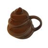 500Ml Funny Poop Cup Novelty Ceramic Cup With Lid Brown Poop Shaped Coffee Cup Hilarious Drinkware Cup Ideal Gifts For Friends