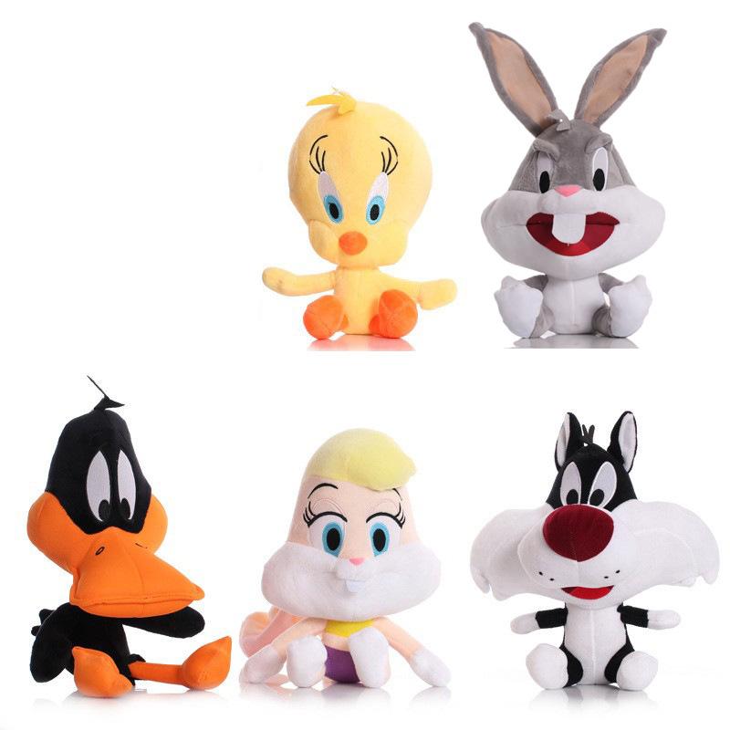 New 20cm Classic Looney Tunes Bugs Bunny Cartoon Stuffed Animal Doll Tweety Cyclone Daffy Plush Toy Figure Children's Gifts