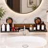 Space Saving Sink Rack No Drill Wall Mount Bathroom Shelf Drain Basket  Over Faucet