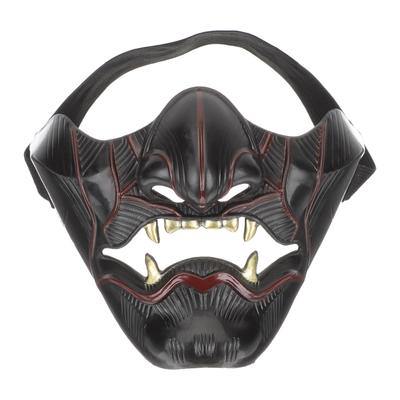 Maskshalf Samurai Decor Cosplay Mens Room Costume Japanese Oni Party Demonface Masqueradecarnivalfacemasks Men Kabuki Horror