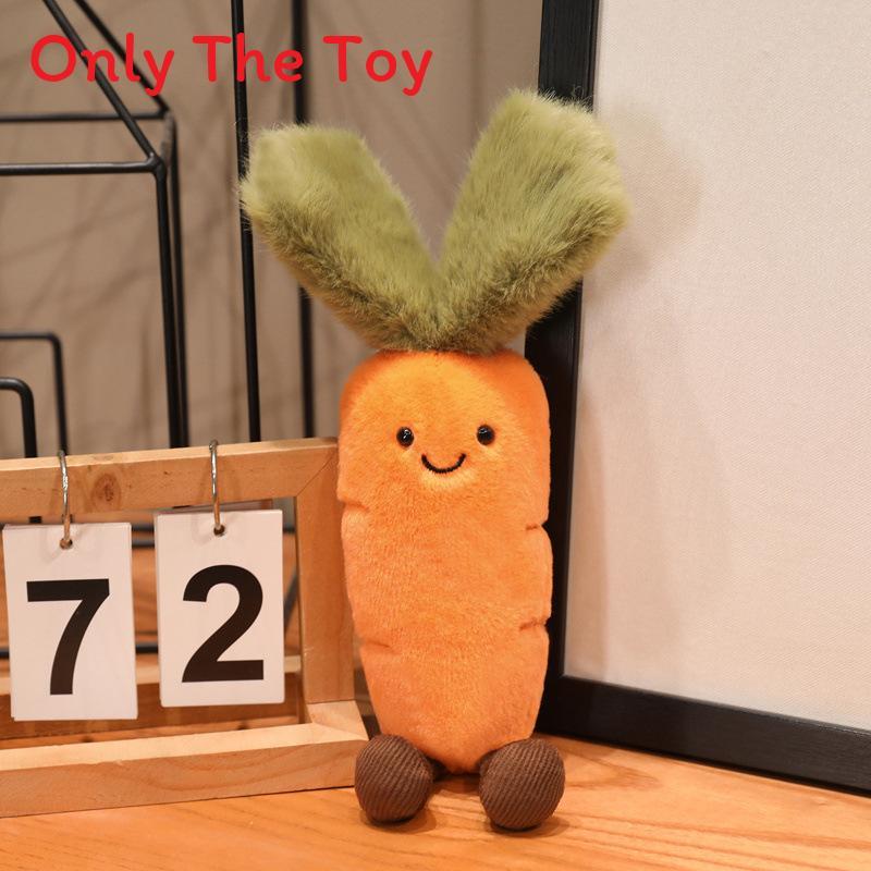 Spring Vegetable Plush Toy Set With Sponge Filling For Kids And Adults