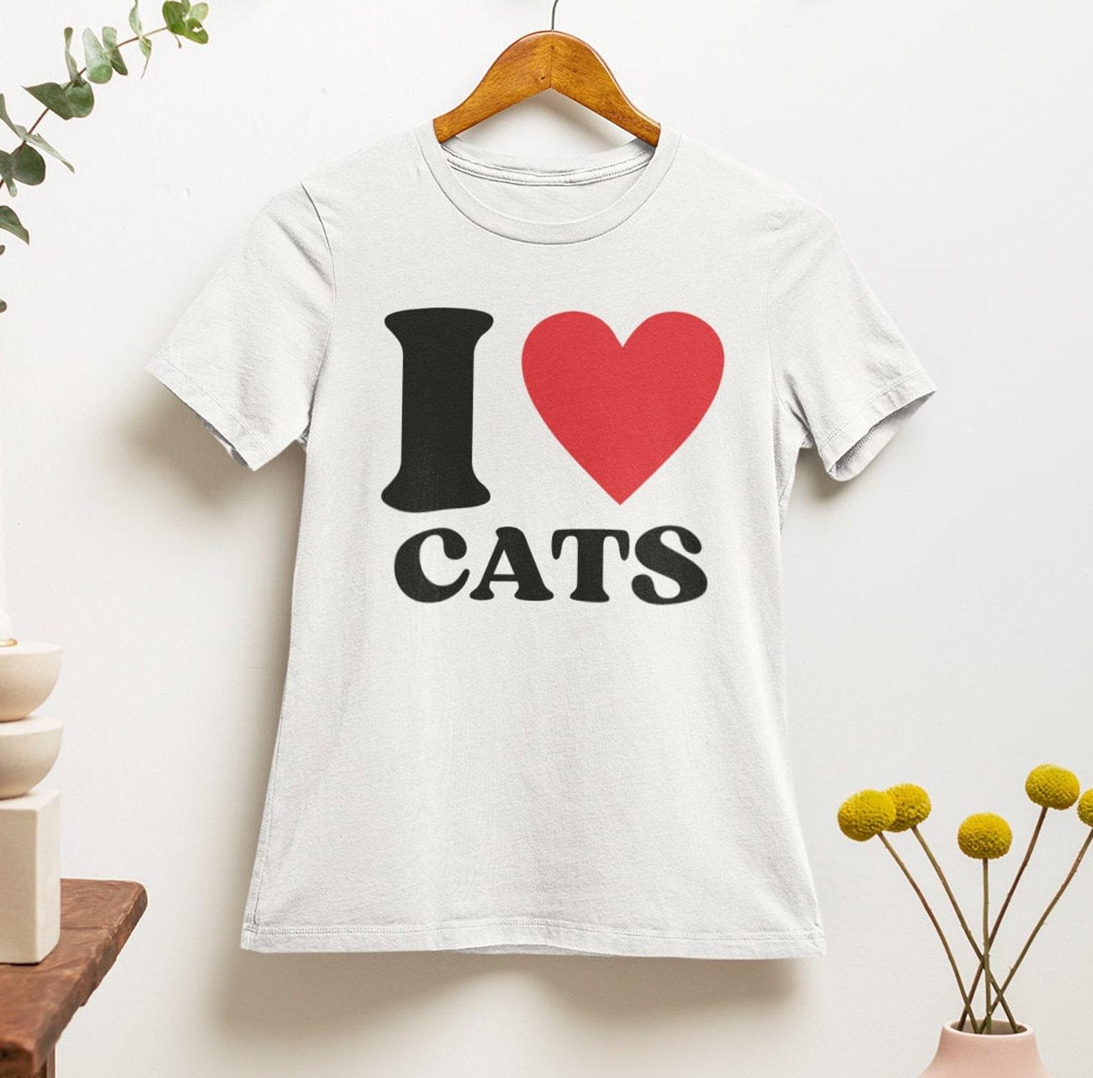 I Love Cats T-Shirt: Funny Cat Mama Tee S