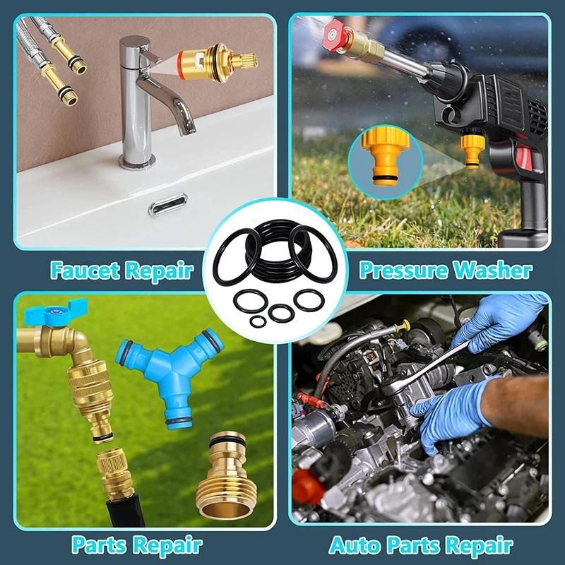 Rubber O Ring Set Gaskets Seal Nitrile Rubber Bands High Pressure O-Rings Repair Kit Sealing Elastic Band O Rubber