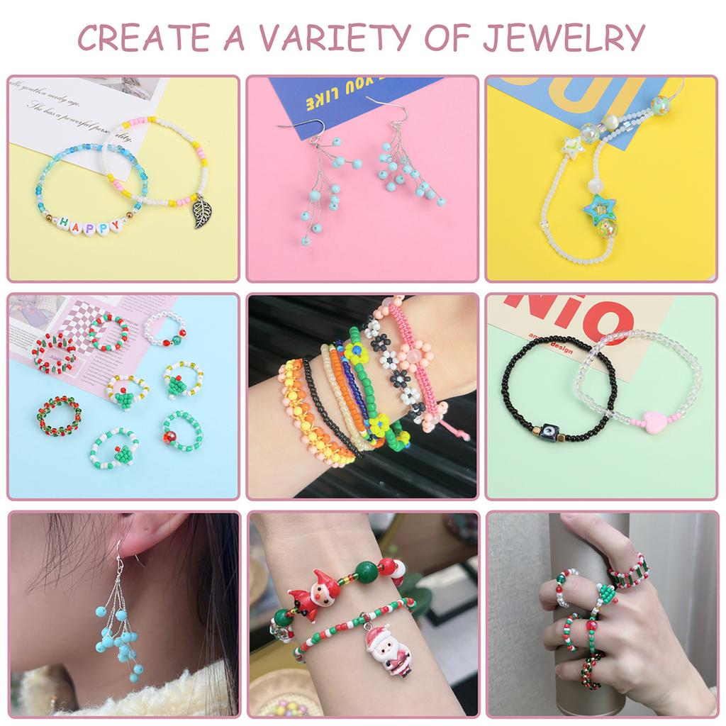 Handmade Hand Beaded Necklace Mobile Phone Chain Loose Bead Material Bag Diy Accessories 24 Grid Millet Bead Set