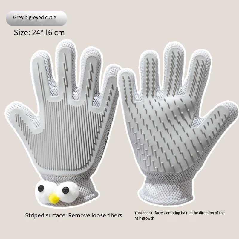 Silicone Pet Grooming Glove CatDog Hair Remover Brush Gentle MassageComb EfficientFloating Hair Removal Bathing Tool PetSupplies