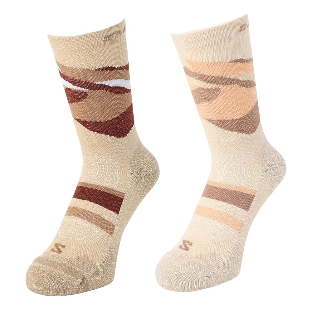 

Носки Salomon OUT ALPS CREW LC2261500 2-PACK, Набор из 2 пар, Карри/ПЕЧЕНЬЕ, Средний,