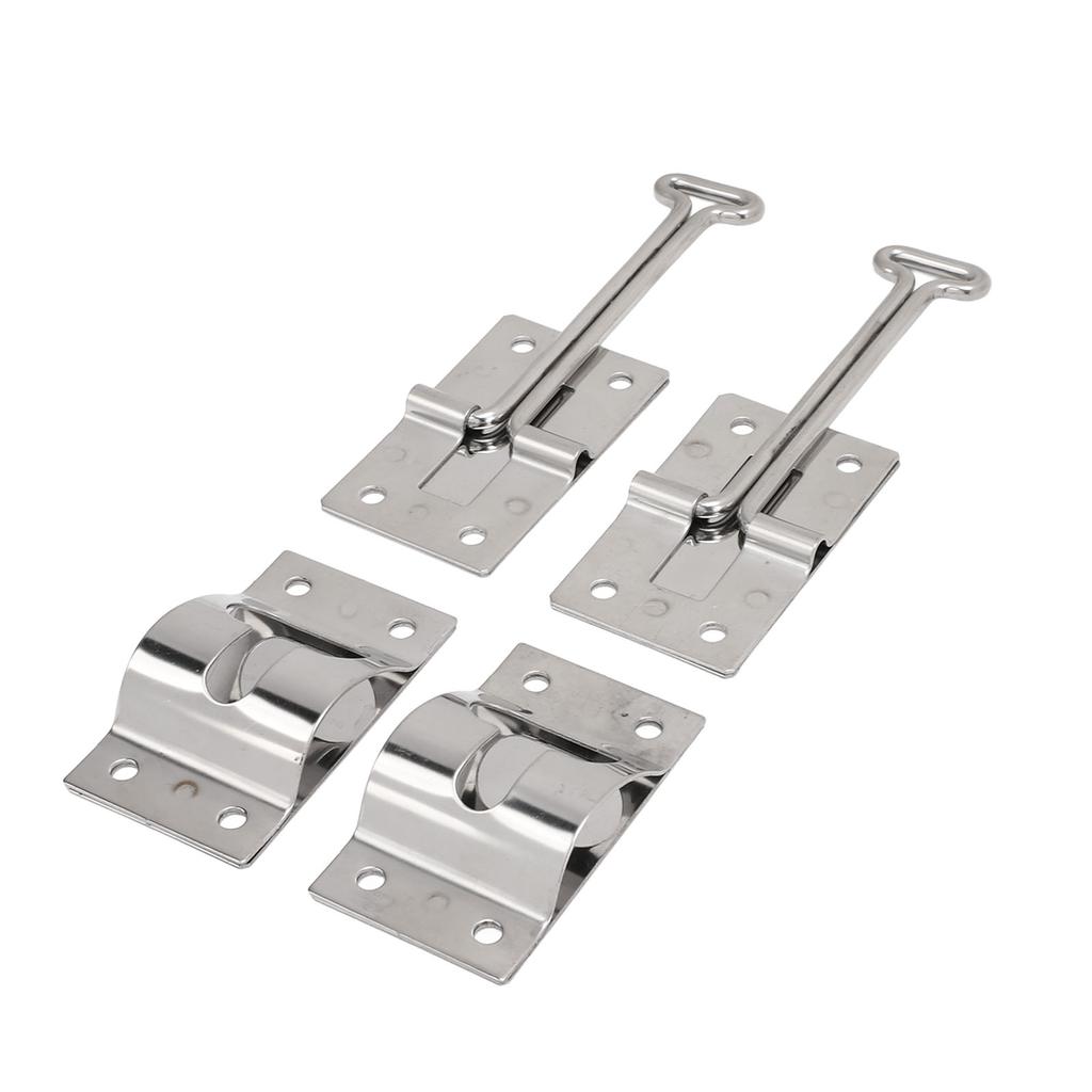 2PCS RV Door Latch 304 Stainless Steel Multifunctional T Style Entry Door Catch Holder for Cargo Trailer Camper Truck 4