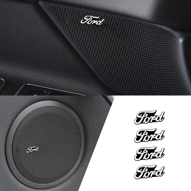 BBBS7 For Ford Ranger Focus Kuga Mustang MAX Transit Mondeo 3D Aluminum Car Audio Decorate Stickers Emblem Stickers Decal Accessories