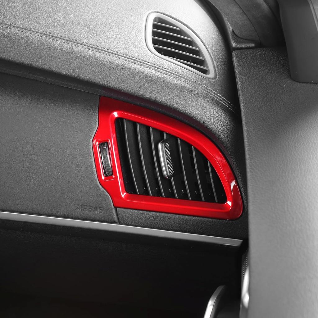 YOUTOOCAR 2PCS Side Air Vent Covers Compatible with Kia Stinger 2018-2023 Accessories (Red)