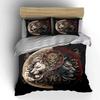 "Dragon Tiger Yin-Yang Decor Set" Bedding Set with 1 Duvet Cover 2 Pillowcases Single Double King Queen, Gift