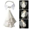 Elegant Chiffon Ruffled Necktie Shirt Front Neck Ruff Fake Collar Detachable Victorian Costume Neck Accessory For Women