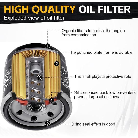 138 Oil Filter Replacement For Arctic Cat 400 500 450 550 650 700 350, Aprilia RSV4 1000, Suzuki 600 750 Eiger 400 Kymco MXU UXV 450I, Burgman 650