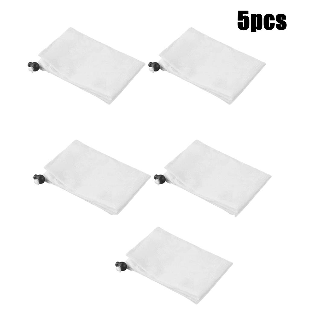 5/10pcs Fine Mesh Filter Bags Vacuum Pool Cleaner Bags Mesh Leaf Bag With Pull And Lock Cord Cleaning Accessory