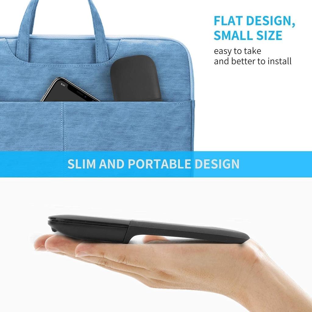Bluetooth Arc Touch Mouse Portable Wireless Foldable Mouse With USB Nano Receiver Ergonomic Mini Optical Computer Mice