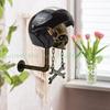 652F Motorbike Helmet Holder Wall Mount Helmet Rack Skull Helmet Stand Skull Head Holder for Coat Wall Decorations